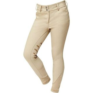 Pantalones infantiles de equitación con parches color Beige