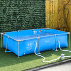 OUTSUNNY PISCINA AZUL RECTANGULAR DESMONTABLE PARA ADULTOS Y NIÑOS, , large image number null