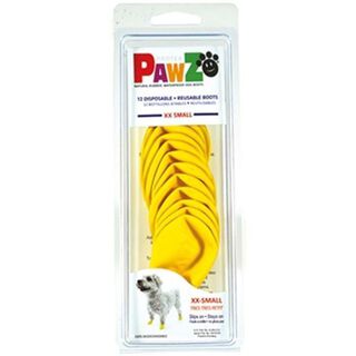 Botas de caucho natural Pawz para perro color Amarillo