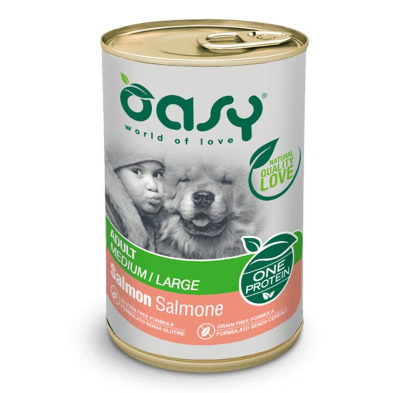 Oasy Adult Salmón en lata para perros, , large image number null