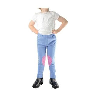 Pantalón para equitación Heart infantil color Azul Claro/Rosa Bonito