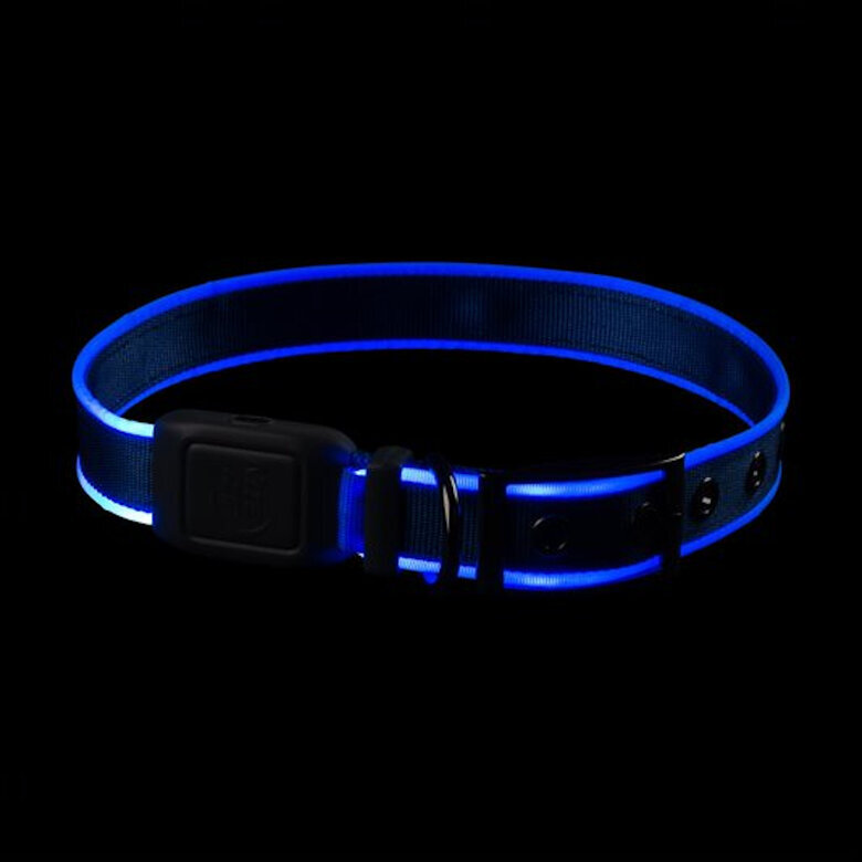 Nite Ize NiteDog Collar LED Recargable Azul para perros image number null