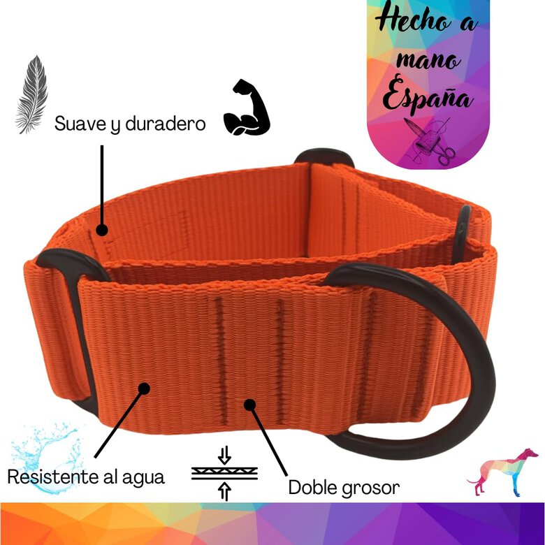 EL GALGUITO VALIENTE Collar Martingale para galgo hecho a mano en España, , large image number null