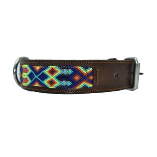 Loyal Collar de Piel Artesanal Multicolor para perros 