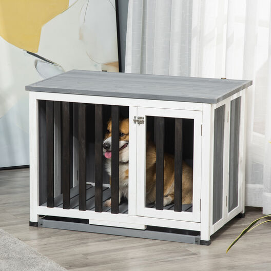 Muebles de jaula para perros, mesa auxiliar de jaula para perros de 25 -  VIRTUAL MUEBLES