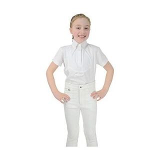 Camisa sin mangas infantil para hípica Tilbury color Blanco