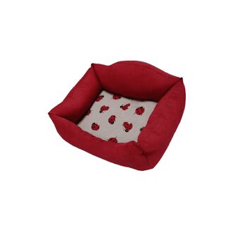 SiestaTime Cama Roja Mariquitas para perros y gatos