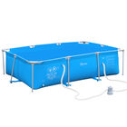 OUTSUNNY PISCINA AZUL RECTANGULAR DESMONTABLE PARA ADULTOS Y NIÑOS, , large image number null