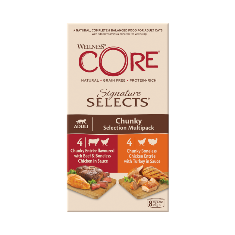 Wellness Core Signature Selects Chunky lata para gatos - Multipack 8, , large image number null