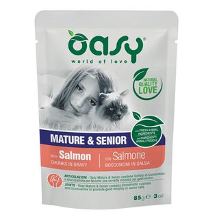 Oasy Senior Trozos en salsa para gatos