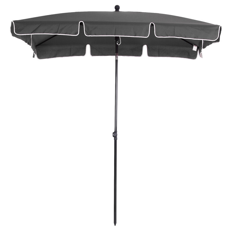 Outsunny Sombrilla de Jardín de Aluminio 198x130x245 cm Parasol de Jardín Rectangular con Función de Inclinación para Terraza Patio Exterior Gris, , large image number null