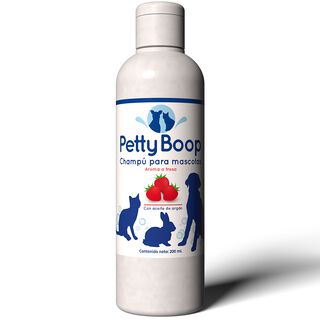 Petty Boop Champú con aceite de argán aroma fresa para mascotas