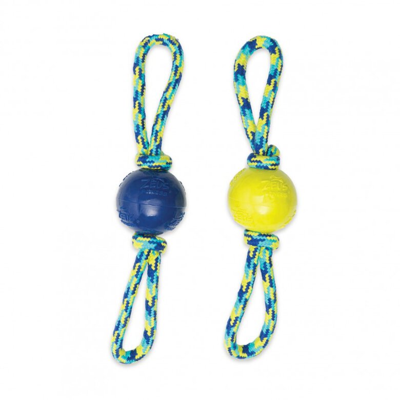 Juguete doble cordón y TPR con pelota para perros Zeus Fitness Tug, 40 cm, , large image number null