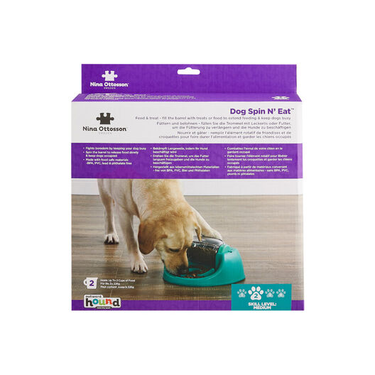 Outward Hound Nina Ottosson Spin N' Eat Juguete Interactivo Giratorio para perros, , large image number null