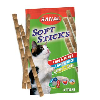 Sanal Sticks  de Cordero y Arroz para gatos