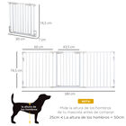 PawHut Barrera para Perros Plegable Valla para Mascotas de 3 Paneles con Cierre Inteligente Barrera de Seguridad para Escalera Pasillo 180x74,5 cm Blanco, , large image number null