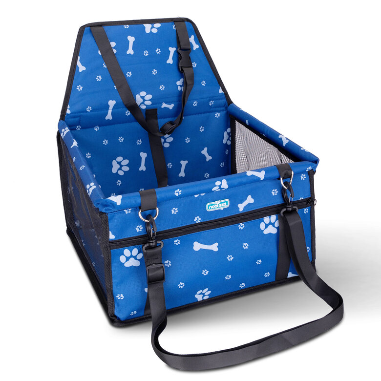 Nobleza - Refuerzo de Coche para Perros, Asiento del Coche de Seguridad para Mascotas Perro Gato Plegable Lavable Viaje Bolsas y Otra Mascota Pequeña con Cremallera Bolsillo, 40 * 34 * 25 cm, Azul, , large image number null