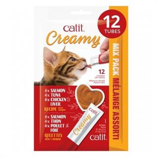 Multi-pack snacks Creamy para gatos sabor Surtido