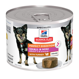 Hill's Science Plan Adult Small & Mini Perfect Digestion Mousse de Pavo lata para perros