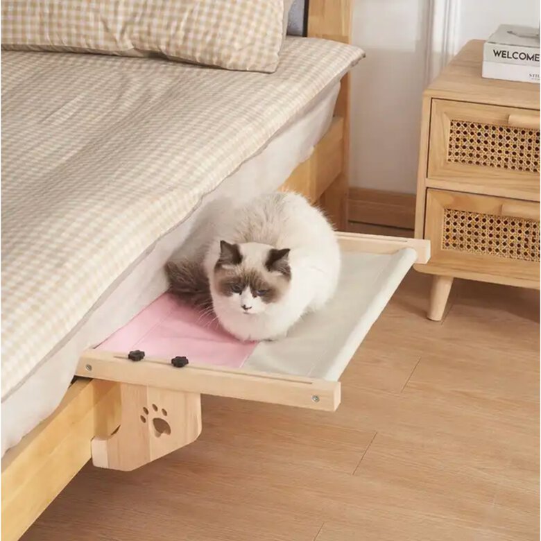 EL ÁTICO PETS Hamaca Gato Ventana. Uso Colgante a 2 Patas o en Suelo con 4 Patas. Cama Gato Radiador. Hamaca Ventana Gato. Cama para Gatos Grande. Cat Bed. Camita para Gatos, , large image number null