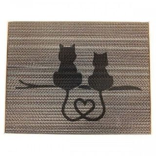 Pet design grifzone alfombra rascador de cartón crema para gatos