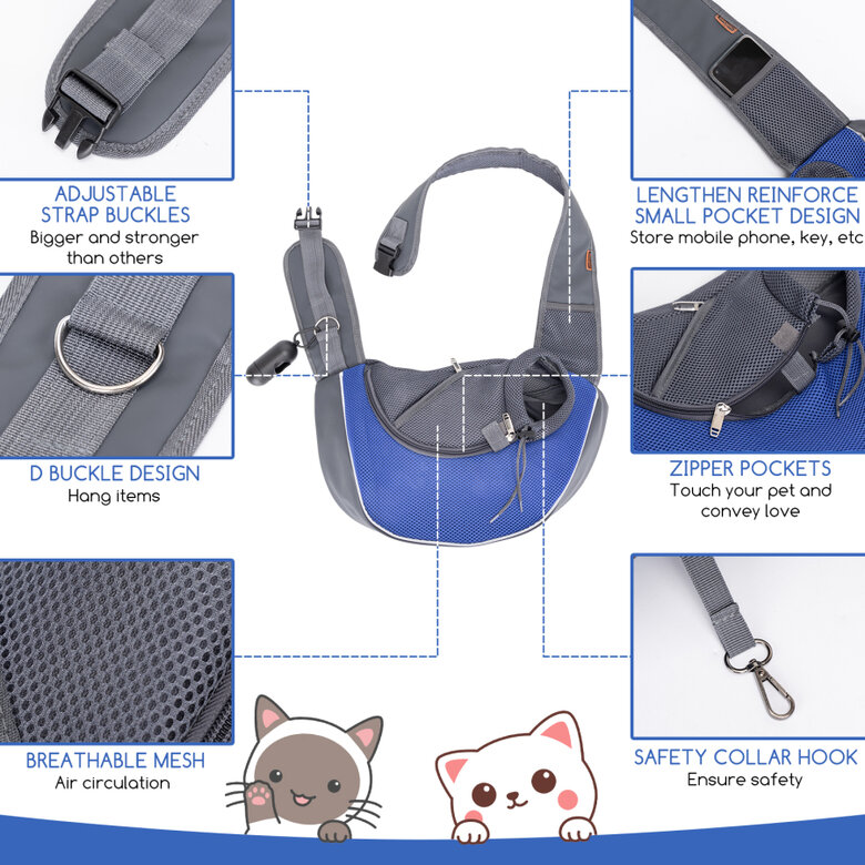 Nobleza-Bolsa de Transporte para Mascotas con Correa Ajustable, , large image number null