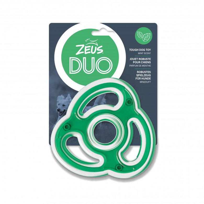 Juguete para masticar perro Zeus Duo Estrella Ninja, 12,5 cm , Verde, aroma a Menta, , large image number null