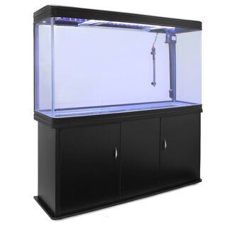 MonsterShop Acuario Completo con Mueble Negro para peces