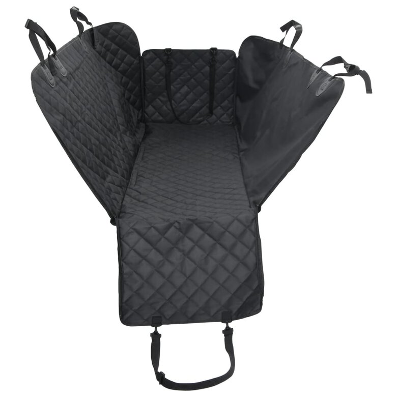 vidaXL Funda para asiento de coche para perros negro 137x46x50 cm, , large image number null