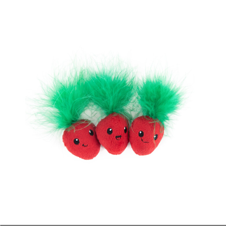 Outward Hound Catstages Strawbabies Peluche de Fresitas para gatos, , large image number null