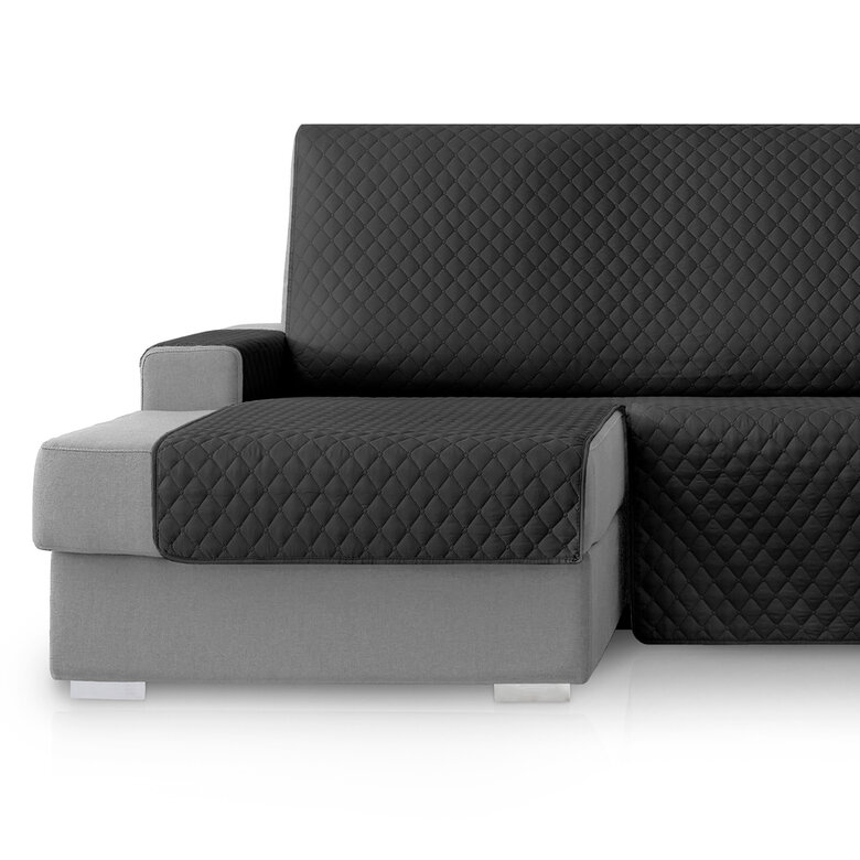 Vipalia Protector Cubresofa Rombos. Negro. Chaise Longue Izquierda 240 cm, , large image number null