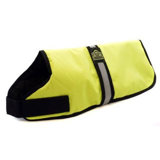 Abrigo acolchado impermeable de alta visibilidad para perro color Amarillo