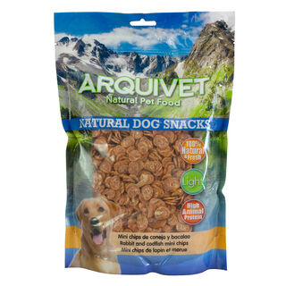 Arquivet Mini Chips de Conejo y Bacalao Snacks Naturales para perros