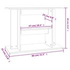 vidaXL Soporte para acuario madera ingeniería gris Sonoma 80x35x60 cm, , large image number null