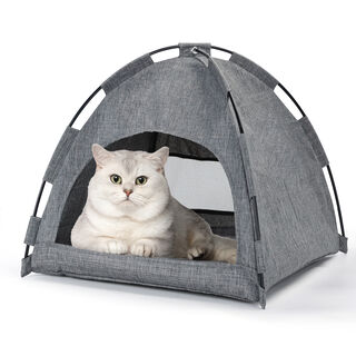 Nobleza Cama cueva gris para Perros y gatos 