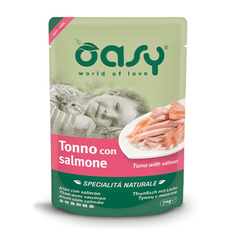 OASY GATO JELLY POUCH 70G ATUN/SALMON, , large image number null