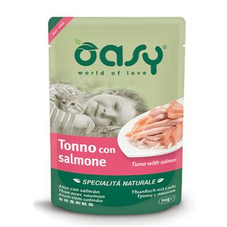 Oasy Jelly Pouch de Atún y Salmón para gatos