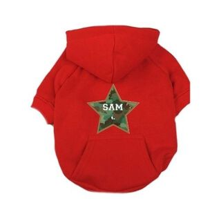 Sudadera Estrella Camuflaje para perros color Rojo