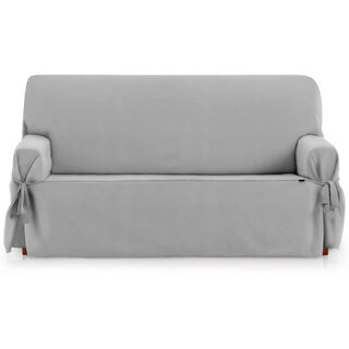 Vipalia Protector Funda Sofa 2 Plazas Con Lazos Color Gris Oscuro 