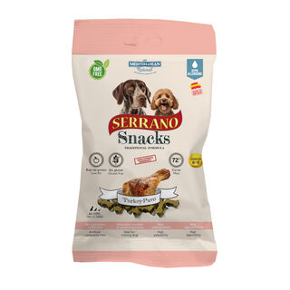 Mediterranean Natural Serrano Galletas Pavo para perros