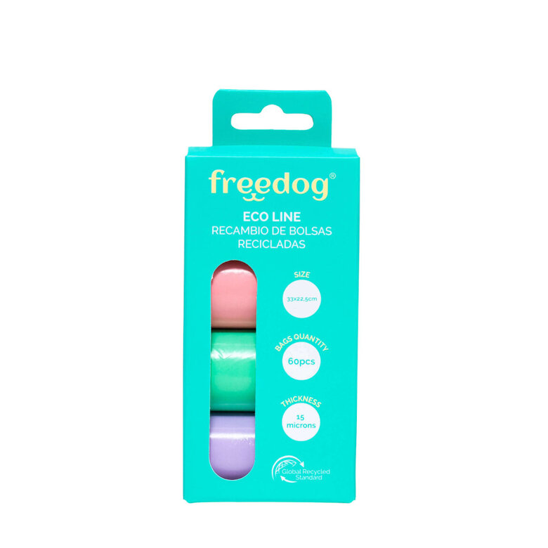 Freedog Eco Line Bolsas Higiénicas de Colores Pasteles para perros, , large image number null