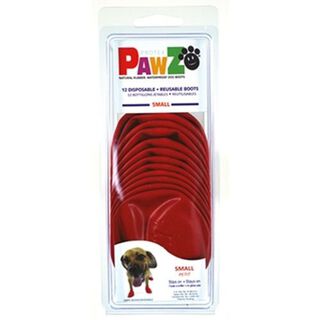 Botas de caucho natural Pawz para perros color Rojo