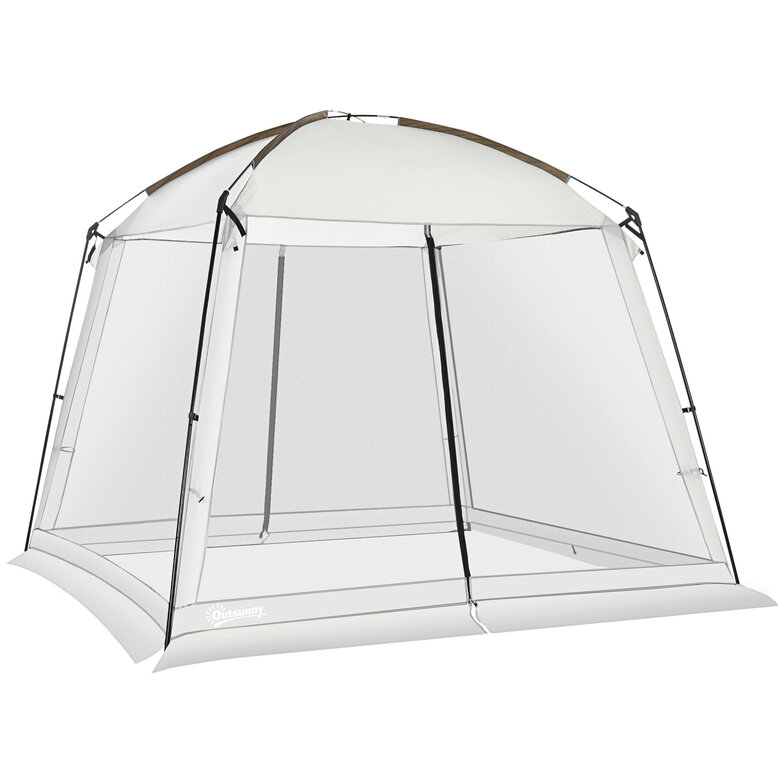 Outsunny Carpa con Mosquiteras Blanco, , large image number null