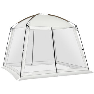 Outsunny Carpa con Mosquiteras Blanco para jardin