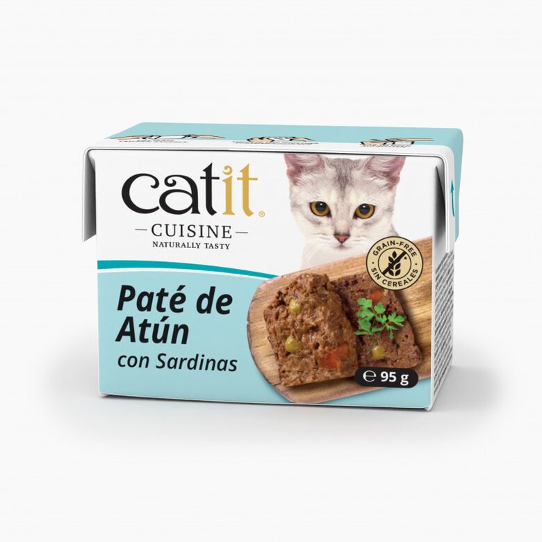 Paté para gatos Catit Cuisine, Atún con Sardinas-95g, , large image number null