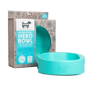 Cuenco antibacteriano Hero Hownd para perros color Aguamarina