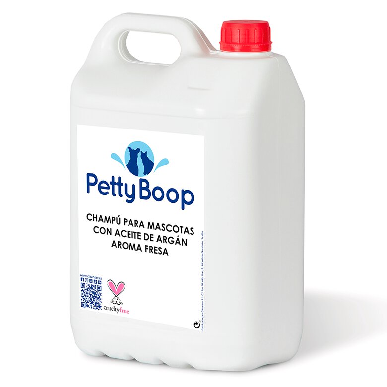 Petty Boop Champú con aceite de argán aroma fresa para mascotas, , large image number null
