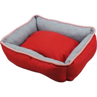 Ion Cama Cuna Cuadrada Bicolor Reversible rojo y gris