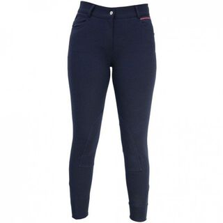 Pantalón Breeches de equitación Signature de montar para mujer color Azul Marino/Rojo