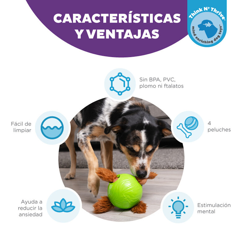 Outward Hound Nina Ottosson Snuffle n’ Treat Pelota Interactiva Portagolosinas para perros, , large image number null